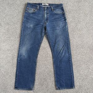 Levis 505 Jeans Mens Blue Denim Straight Leg Vintage Y2K Size 36x32